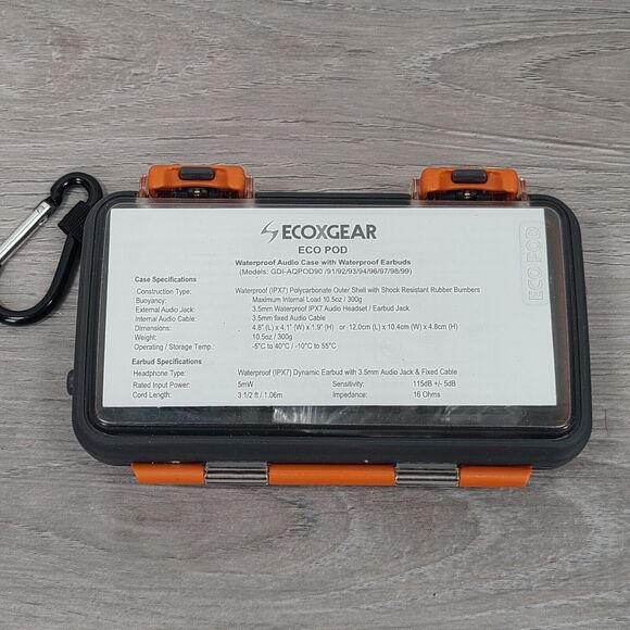 Eco X Gear Eco Pod Waterproof Audio Case with Waterproof Earbuds New - Picture 6 of 6